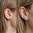 thumbnail image 6 of 6 Pairs 14K Gold Plated Stud Earrings Set, Hypoallergenic Cubic Zirconia Earrings for Women and Men, 6 of 10