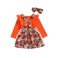 thumbnail image 3 of Seyurigaoka Girl’s Long Sleeve Tops and Pumpkin Suspender Skirt with Headband, 3 of 7