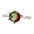 thumbnail image 2 of 1ct Round Pink & Green Watermelon Tourmaline Silver Ring, Size 6 1RPGWTSRS6, 2 of 5