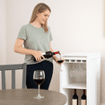 thumbnail image 5 of Homy Casa Modular Wine Cabinet with Glass Holder for Home Bar & Dining Room, White, 5 of 9