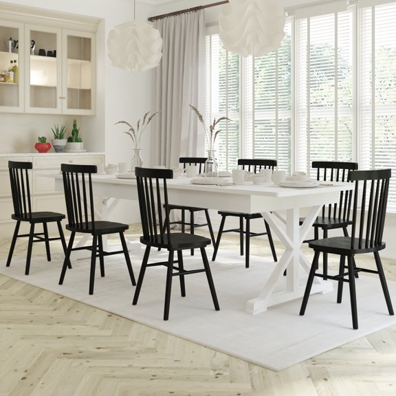 Emma   Oliver 9' x 40" Rectangular Antique Rustic White Solid Pine Folding Farm Table with Crisscross Legs