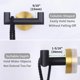 thumbnail image 4 of Double Towel Hook Black & Gold, Stainless Steel Bathroom Towel Holder, Hand Towel Hanger for Wall, 4 of 4