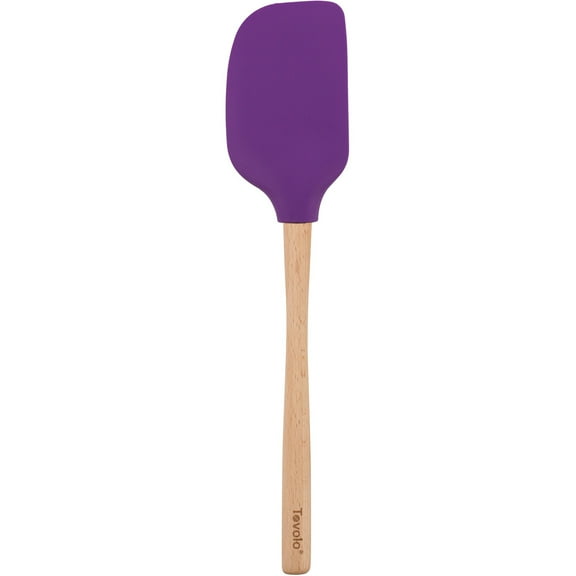 Tovolo Flex-Core Wood Handled Silicone Jumbo Spatula, Vivid Violet