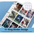 thumbnail image 4 of HAHDAXIA Trading Card Sleeve Pages, 100 Pack 9 Pocket Album Pages 11 Holes Fit 3 Ring Binder, 4 of 7
