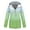 Green, variant on Fartey Fashion Gradient Raincoat for Women Lightweight Foldable Travel Hooded Jackets Plus Size Waterproof Rain Coats with Pockets