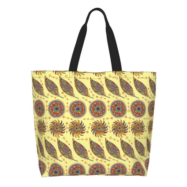 Easygdp Bohemia Bolsas Tote para Mujer, Bolsos de Hombro para Viaje, Bolsos de Mano de Gran Capacidad para Compras y Trabajo