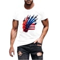 thumbnail image 4 of Yaoyar Men's Tie Dye Shirt Funny Rainbow Psychedelic Graphic Short Sleeve Crewneck Casual T-Shirt Tops, 4 of 5