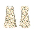 thumbnail image 7 of Honeii Autumn Gnomes Holding Mushroom Print Women's Sleeveless Dress, Loose Fit Casual Dress for Women, Summer Fashion Dress, 7 of 7