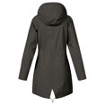 thumbnail image 5 of Liquidation 2024! Imperméable à Capuche Long Trench-Coat Doublé Coupe-Vent Veste de Voyage Jaune 3TG, 5 of 5