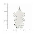 thumbnail image 2 of FB Jewels Sterling Silver Rhod-plated Eng. Girl Polished Front/Satin Back Disc Charm, 2 of 2