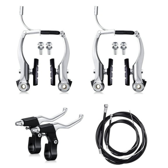 NUHUi 1x Complete Bike Brake Set Front and Rear Brake Inner Outer Callipers Cables Lever Kit