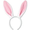 Soft Touch Bunny Ears Accessory Headband, White Pink, One Size, 12 Pack