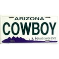 thumbnail image 1 of LP - 1043 AZ Arizona Cowboy License Plate - 5782, 1 of 1