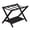 Black, variant on Folding Bamboo Luggage Rack with Storage Shelf & Nylon Straps, 110 lb Capacity, Black, 26.4 x 18.5 x 20.1 in