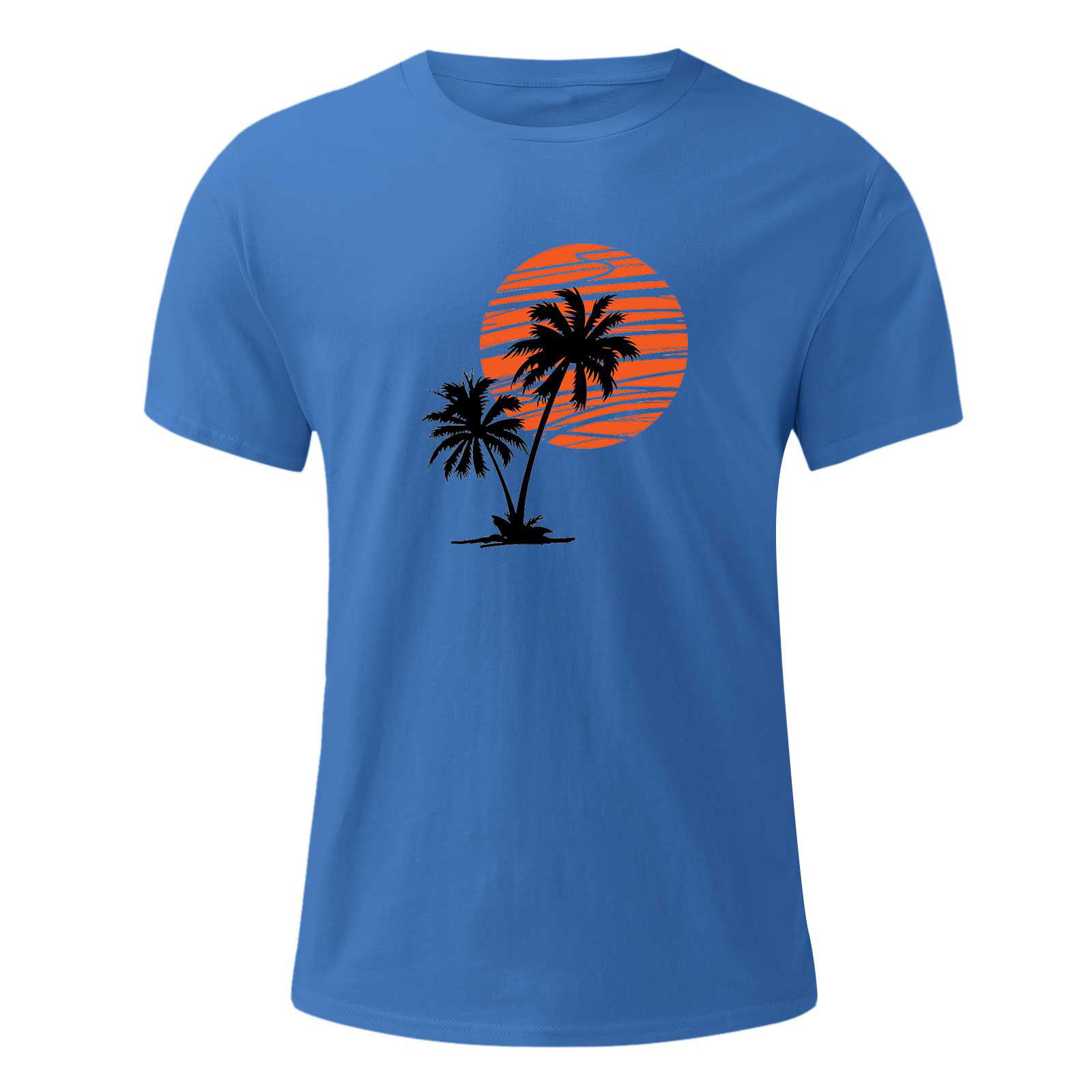 IEPOFG Men Summer T Shirt Short Sleeve 3D Printed Beach Casual