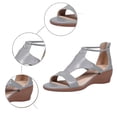 thumbnail image 6 of Ticikt Fashion Platform Sandals Strappy Open Toe Summer Casual Walking Shoes, 6 of 9