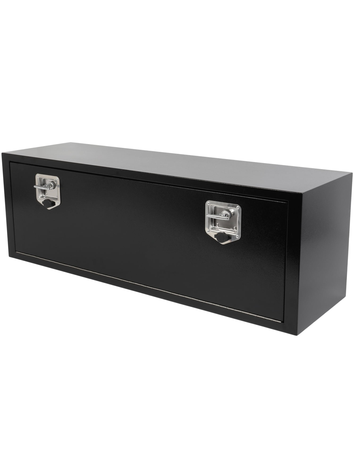 SCITOO 48 Inch Truck Bed Tool Box Iron Heavy Duty Trailer Storage Box with Lock Keys Waterproof Organizer Chest for Pick up Truck Bed ATV RV Trailer Black 48X14X16