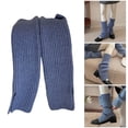 thumbnail image 2 of Leg Warmers Winter Thermal Long Socks With Split Design For Women Comfortable Acrylic Knitted Home Office Outdoor Use, 2 of 9
