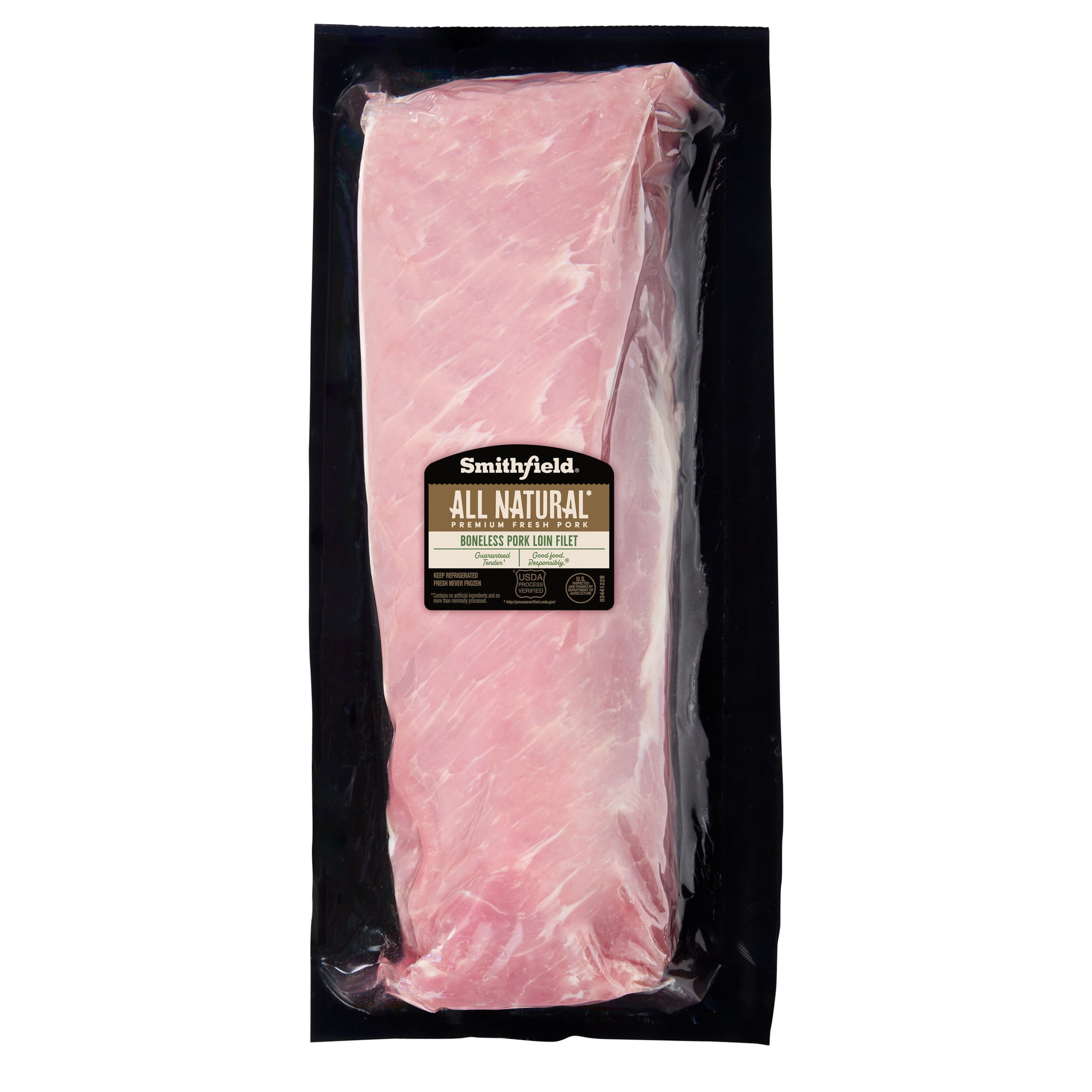 Smithfield All-Natural Boneless Pork Loin Filet, 1.0 - 2.8 lb, 24 G of Protein per 4 oz Serving