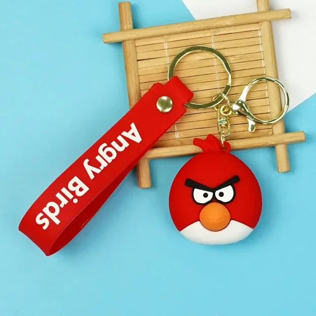Llavero con forma de figura de dibujos animados de Angry Birds, llavero creativo personalizado de Anime para coche, colgante, regalo de joyería