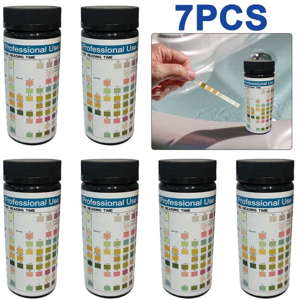 7 Uds 100x URS-10T papel prueba para piscina bañera hidromasaje tira prueba alcalina ácido