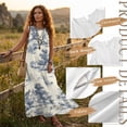 thumbnail image 6 of Xixirimido Vintage Toile de Jouy Print Women Casual Dresses Maxi Summer Sundress Sleeveless Loose Fit A Line Long Dress with Pockets Beach Vacation Outfits, Size L, 6 of 7