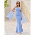 thumbnail image 2 of Vestido Parthea, formal de verano, para invitada a una boda, maxi azul, para mujer, 2 of 4