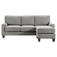 thumbnail image 3 of Serta Palisades 86 Reversible Small Space Sectional with Storage Soft Gray, 3 of 11