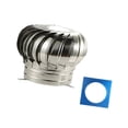 thumbnail image 2 of Ventilador de techo sin motor, ventilación de techo giratoria, reemplazo de turbinas eólicas de acero inoxidable, tapa de , ventilación de aire, 2 of 8