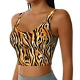 thumbnail image 2 of Fotbe Zebra Pattern Womens' Sports Bra Longline Wirefree Padded with Medium Support Sports Moisture-Wicking Workou Vest,Tank Top-Medium, 2 of 7
