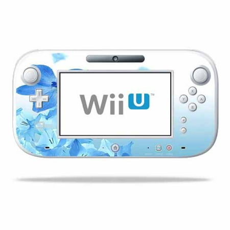 Skin Decal Wrap For Nintendo Wii U Gamepad Controller Blue Flowers
