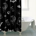 thumbnail image 4 of Gothic Shower Curtain Set - Dark Celestial Moon & Star Print, Mystical Cosmic Bath Decor, Waterproof Polyester 72"Wx72"L, Goth Aesthetic Gift, 4 of 5
