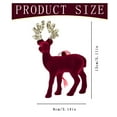 thumbnail image 4 of Christmas Reindeer Decorative Pendant - Christmas Reindeer Decoration, Red Velvet Standing Deer Statues Small Elk Centerpiece for Xmas Holiday Party Dinner Tabletop Decorations, 4 of 8