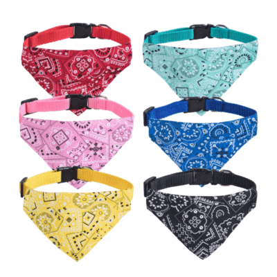 6PCS Cat Bandana Collars for Cats Puppy Kittens Small Dogs Collars Adjustable
