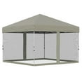 thumbnail image 6 of GVN Patio Garden Pergola, Pergola Canopy,10' x 10' Pop Up Canopy Tent, Tents for Parties with Wheeled Carry Bag, Beige, 6 of 10