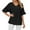 Black, variant on Women Fashion Summer Short Sleeve V Neck Solid Color Tops Casual T Shirt Womens Oversized Tee Tee for Women Long Sleeve T Shirt Women Pack Womens Workout Tops Loose Fit Workout Clothes Women Women