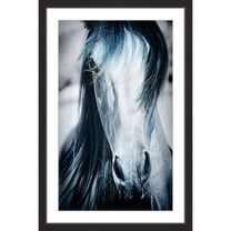 "Blue Horse" Framed Painting Print