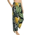 thumbnail image 2 of Balery Citrus Fruits Elegant Lemons print Women's Pajama Pants,Ultra Lightweight Pjs,Lounge Pant-XX-Large, 2 of 9
