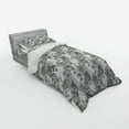 thumbnail image 3 of Ambesonne Floral Bedding Set 4 Pcs, Plant Blossom Spring, Queen, Black Grey White, 3 of 3
