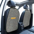 thumbnail image 3 of Xecao Black And White Houndstooth Pattern Car Seat Back Protector 2 Pack Large Capacity Pocket, Kick Mats Back Seat Protector, 3 of 8