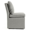 thumbnail image 4 of Furniture of America Jaine Modern Boucle Chenille Pillow Back Dining Side Chair with Casters, Light Gray, 4 of 12