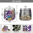 thumbnail image 2 of Yayeee Ashtray with Lid for Cigarette Smokeless Stainless Steel Home Ash Holder, Purple Wavy Plaid, 2 of 7