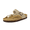 Stone, variant on Cushionaire Libby Braided Cork Footbed Summer Sandals for Women with Adjustable Buckle and Arch Support