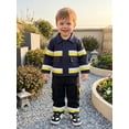 thumbnail image 4 of RUINIXCW Kids Fireman for Boys Long Sleeve Jacket and Suspender Pants Firefighter Outfits Cosplay Halloween, 4 of 8