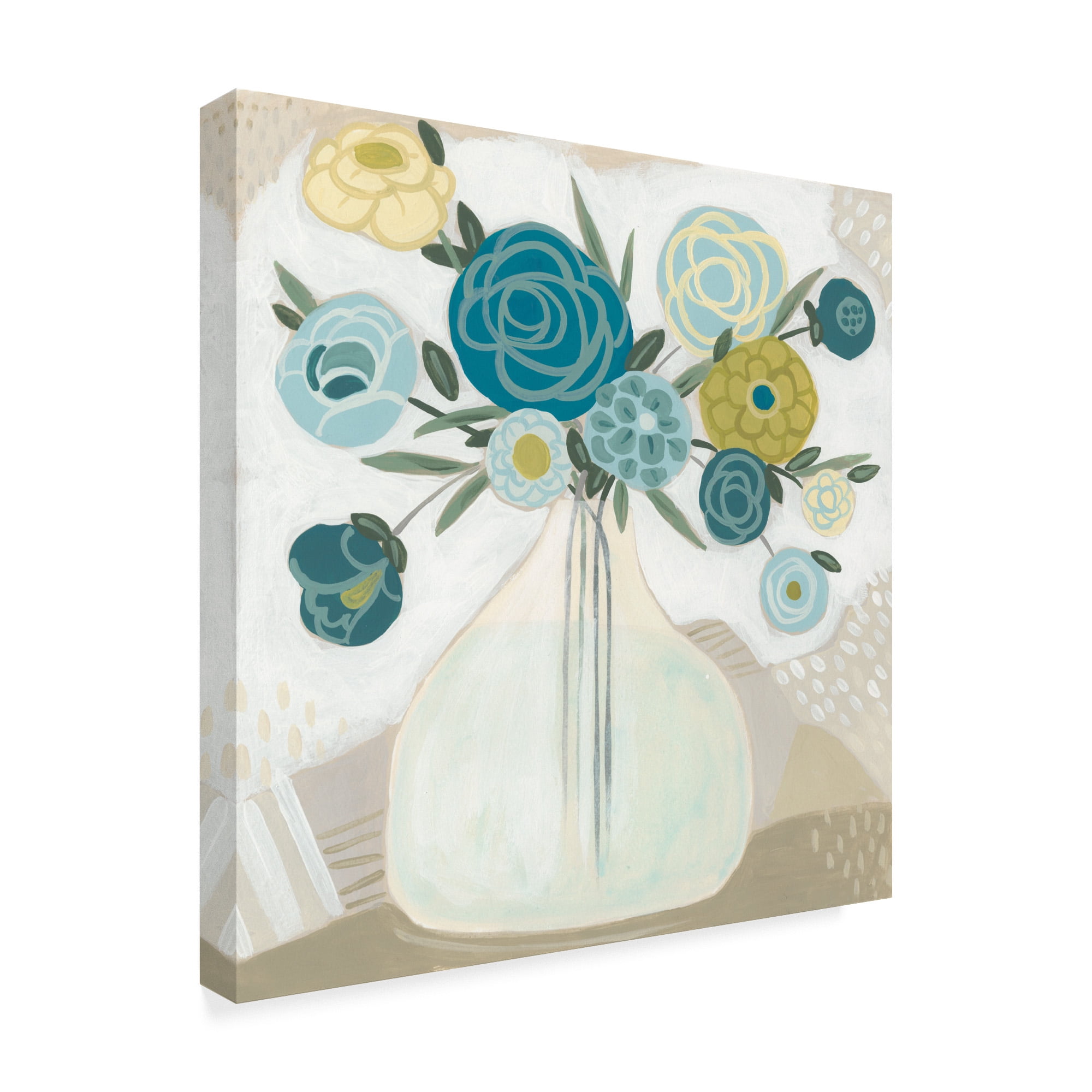 Trademark Fine Art 'Blue Bohemian Bouquet II' Canvas Art by June Erica Vess