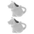 thumbnail image 1 of Shisuyan 2pcs Ceramic Milk Jug Animal Shaped Milk Cup Ceramic Coffee Syrup Pitcher, 1 of 9