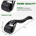 thumbnail image 4 of Derma Roller, Dermaroller facial de 0,5 mm, rodillo de microagujas para estimular el crecimiento del cabello y la barba, reduce la caída del cabello, cuidado de la piel del rostro,, 4 of 5