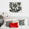 thumbnail image 5 of BCIIG Modern Abstract Black Flower Canvas Wall Art Minimalist Nature Botanical Floral Room Aesthetic Vintage Farmhouse Plant Gallery Prints  Decor for Bedroom Living Room ,20"x16" Unframed 20x16in, 5 of 6