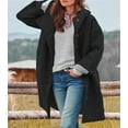 thumbnail image 4 of Women's Winter Single Breasted Mid-Length Coat with Hood Casual Trench Coat Jacket with Pockets, 4 of 6