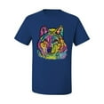 thumbnail image 3 of Colorful Majestic Neon Atric Wolf | Dean Russo Art Animal Lover Men's T-Shirt, Royal, 2XL, 3 of 5